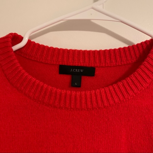 Womens J Crew Red Sweater With Zippers 